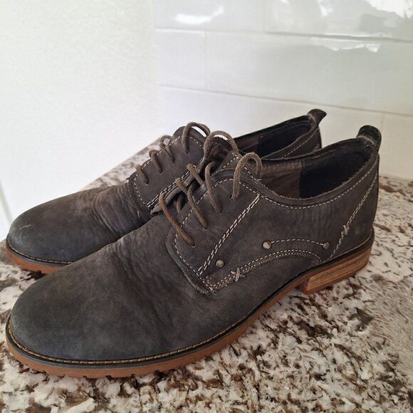 BED STU Gray Leather Oxfords size 10.5 - Picture 4 of 9